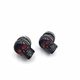 HTTMT XH6005-B-BK2 Black 3D Design Skull Zombie Bolts Screws Compatible with Universal License Plate Tag Frame Windshield Trim Car Truck Light Honda Yamaha Harley Suzuki Kawasaki ATV