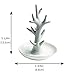 WANYA Ceramic Ring Holder Jewelry Decor Organizer, Tree Dish, White&Gold