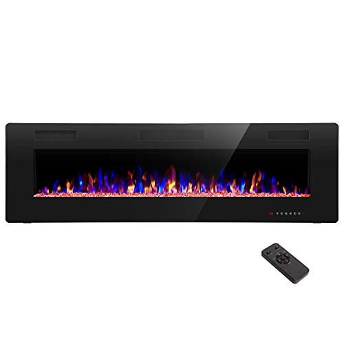R.W.FLAME 60 Recessed Electric Fireplace
