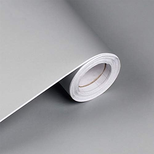 YIZUNNU Vinyl Self Adhesive Contact Paper Peel and Stick Roll Wallpaper Wall Stickers for Kitchen Cabinets Furniture Film Home Wall Decoration (24"x236", Grey)