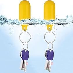 2 Pcs Yellow Floating Keychain Pills-Shape Float