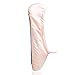 KUKOME Ballet Dance Shoes Pink Satin Pointe Shoes with Ribbon and Toe Pads for Ladies
