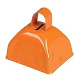 Orange Metal Cowbell Noisemakers Set - School Cowbells 12 Pack - Play Kreative ...