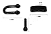 (1) Type-III Flat Black Adjustable Stainless Steel Shackle For Paracord Bracelets