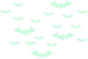 DIY Glowing in The Dark Halloween Bat Witches Wall Stickers, Festival Decoration Decal 4 Large and 9 Small Bats Nice Processi