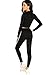 Milumia Women Long Sleeve Crop Top Skinny Yoga Pant 2 Pieces Sport Outfits Tracksuit Sportwear Set