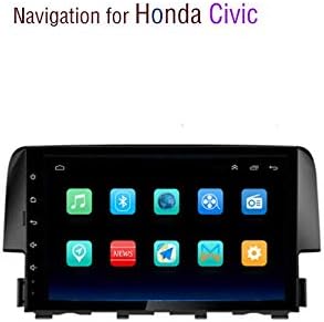Android 8.1 in Dash Car Stereo MP5 Player 10.2 Inch for Honda Civic (2016-2019), GPS Radio Stereo Capacitive Touch Screen, Wifi, Bluetooth,Mirror Link,1.5T