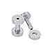 Stainless Steel Screw Fit Tunnel Plug 10G Pair