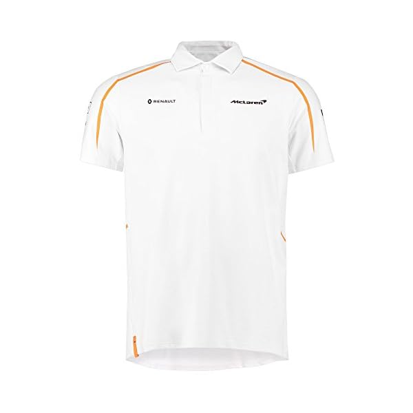2018 Mclaren F1 Formula 1 Official Team Mens White Polo Shirt In