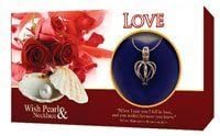 Love Pearl In Clamshell Locket & Silver Necklace Love Roses