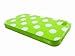 niceeshop Green&White HM Polka Dots Gel Flexible TPU Cover Case for iPhone 4 4S