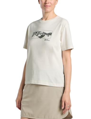 Jack Wolfskin Cordillera T W T-Shirt, Mountain Cotton White, M Femmes