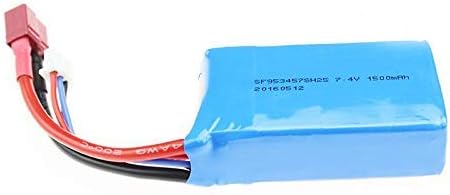 Qsmily 7.4V 1500mAh Li-po Battery for Wltoys A959-B A969-B A979-B K929-B RC Car
