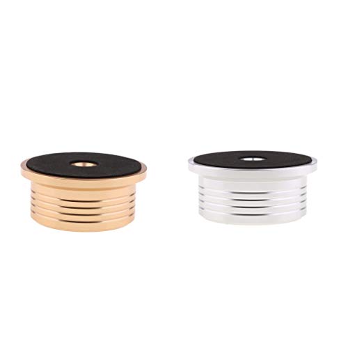 kesoto 2 Pcs Disc Record Stabilizer Clamp Record Turntable with Bubble Level for LP Vinyl Record Weight Player