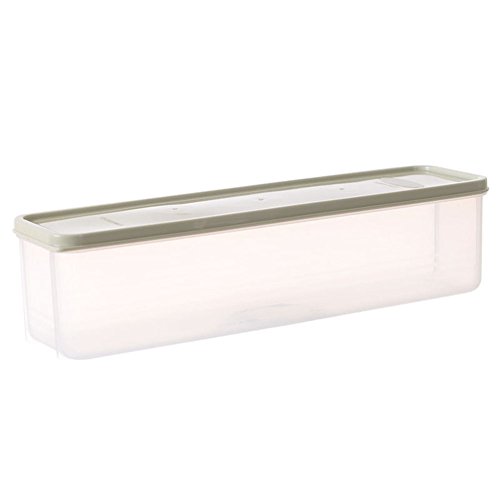 Afco Strip Noodle Storage Box Refrigerator Food Container Drawer Kitchen Food Rack size 30cm x 8.2cm x 8cm (Light Green)
