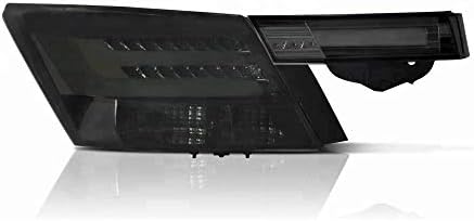 LED Tail Lights Assembly for Honda Accord 2008-2012 Black Housing Rear Lamp Brake Reverse Light Rear Back Up Lamp Replacement Accessories,SMOKED