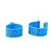 100PCS/Bag 16MM 001-100 Numbered Plastic Poultry Chickens Ducks Goose Leg Bands Leg Rings, Blue Color