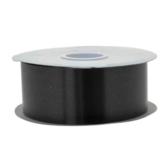 Florist Poly Ribbon 5cm x 91m (2" x100yrds) Wedding, Floral, Cake Ribbon Bows Selection of Colours (Black)