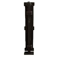 Casa Hardware Iron Door Surface Bolt Lock - 8" - Black Powder Coat Finish