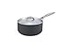 GreenPan Paris Pro Hard Anodized Healthy Ceramic Nonstick, 3QT Saucepan Pot with Stainless Steel Lid, PFAS-Free, Dishwasher Safe, Grey