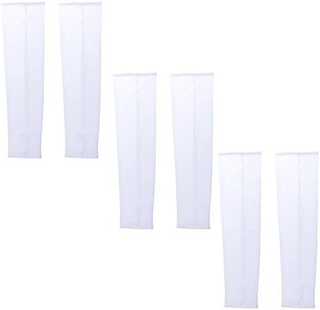 Loogu Pack of 3 Pairs Anti UV Sun Protection Arm Sleeve Cover for Outdoor Activities Camping, Hiking, Cycling &amp; Golfing etc. (Black, Length: 50cm) (Set 1)