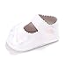TUZAMA Infant Baby Girls Mary Jane Burnish Pu Leather Bowknot Pincess Prewalker Christening Baptism Soft Sole Crib Shoes White