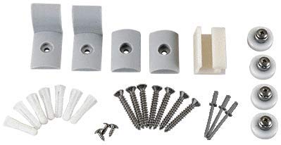 C.R. LAURENCE HP38BN CRL Brushed Nickel Frameless Sliding Shower Door Hardware Package for 3/8" Glass