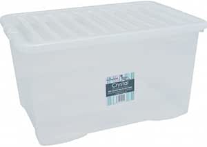 60L contenedor caja de almacenamiento de plástico transparente de 60