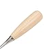 uxcell Leather Sewing Awl Wood Handle Drillable Awl Pin Punching Hole Maker Stitching Sewing Awl Kit