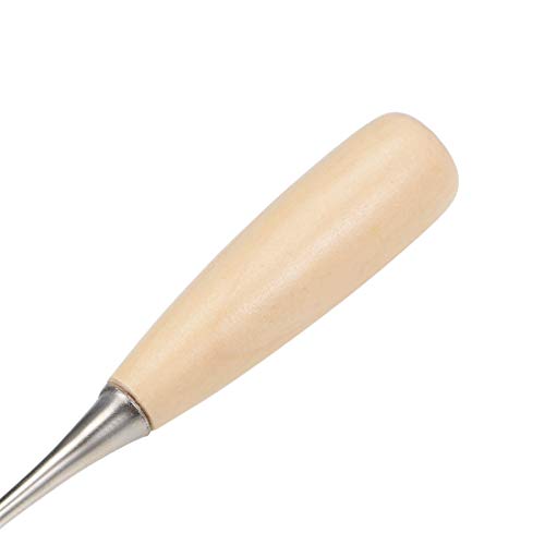 uxcell Leather Sewing Awl Wood Handle Drillable Awl Pin Punching Hole
