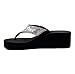 Best Rhinestone Wedge Flip Flops with Bling for Women TravelNut Flip Flops Size 8 Sandals for Women Top Casual Summer Bling Comfort Thong Style Summer Sandals 2 Inch Flip Flops Thick Heel Thong T-Strap Sandal Junior (Size8)