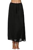 Avidlove Women Lingerie Slips Satin Snip-it Half Slip Lace Underskirt Long Black Large