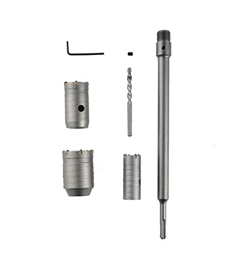 NATGAI 30 40 50mm SDS Plus Shank Carbide Tip Hole Saw Drill Bit with Shaft Cutter Wall Drill Brick Stone Concrete Cement with L Type Wrench