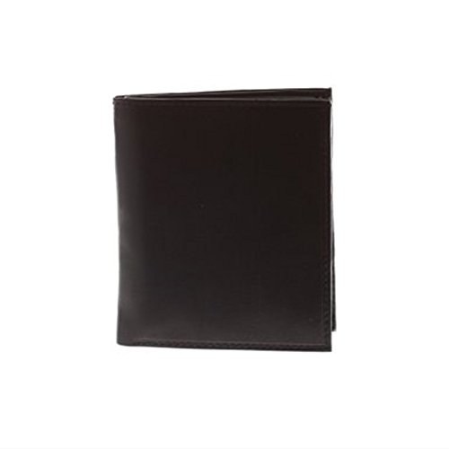 Paul & taylor black leather hipster center flap bifold wallet