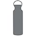 MIRA Alpine Stainless Steel Vacuum Insulated Water Bottle with 2 Lids, Durable Powder Coated Thermos | 25 oz (750 ml) | Gray