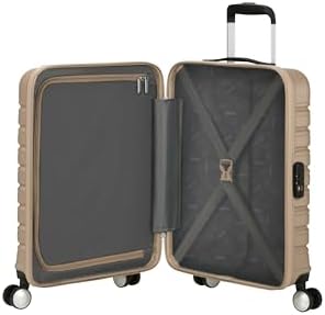 Flashline - Hartschalenkoffer Handgepäck 55 x 40 x 20 cm - Kabinentrolley für Ryanair & die meisten Airlines, 34 L, Ivory Gold