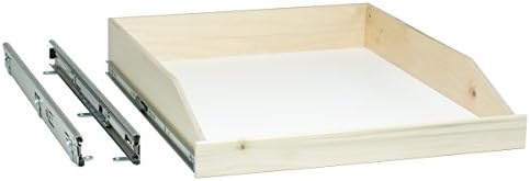 Slide-A-Shelf Standard Slide-out Shelf with Full Extension Rails, 9" Width x 23-1/2" Depth, Ready-to-finish Poplar Fronts