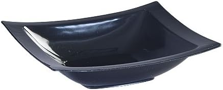 Lillian 5-Ounce Rectangular Plastic Bowls, 10 Count, Black