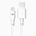Tech Armor Apple MFi Certified Lightning Cable to USB A - 6FT White - Tough-Braided Extra-Strong Jacket - Sync/Charge iPhone & iPad