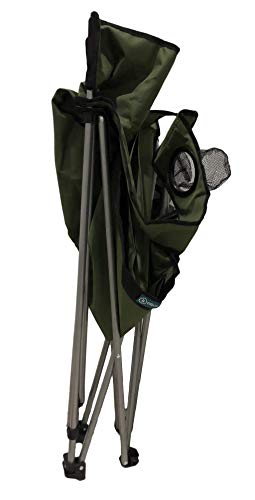 HOMECALL Camping-Klappstuhl, Armlehnen mit Becherhalter - Grün – Bild 7