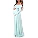 Women's Cowl Neck and Over The Shoulder Ruched Maternity and Nursing Dress by Mother Bee - Made in USA (Medium, Mint Green)