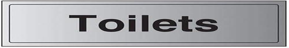 V Safety General Door-Toilets Sign - 300mm x 100mm - 1.6mm Alu Rigid Plastic