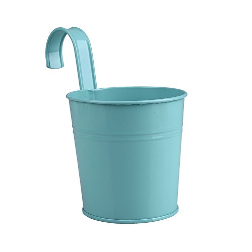 Kicode Metal Iron Hanging Flower Pot Vase Planter Hanging Vase Balcony Garden Roof Home Decoration 63.8"