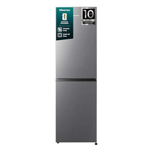 Hisense RB327N4ADD Kühl-Gefrier-Kombination, EEK D, Total NoFrost, wechselbarer Türanschlag, Flaschengitter, 171 Liter Kühlteil, 85 Liter Gefrierteil, Inox Look thumbnail 1