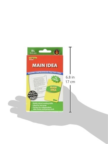 Edupress Reading Comprehension Practice Cards, Main Idea, Green Level (EP63401)