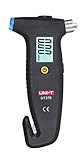 ZIBOO UNI-T UT-376 Portable Digital Tire Pressure Gauge - With Safety Hammer, LED Flashlight, Seatbelt Cutter