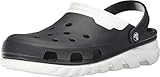 Crocs Unisex's Duet Max Clog Mule, Black/White, 9