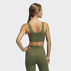adidas,womens,Cozy Yoga Bra,Wild Pine/Black,X-Large