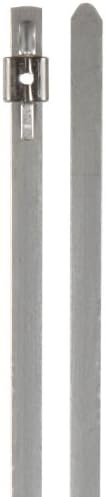 BAND-ITAS2229 Mini Tie-Lok 304 Stainless Steel Cable Tie, 0.177" Width, 10" Length, 2" Maximum Diameter, 100 per Bag