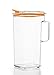 Komax Tritan Plastic Water Pitcher with Lid – BPA-Free, Square Water & Iced Tea Pitcher w/Orange Lid – Microwave & Dishwasher Safe Plastic Pitcher –Tea, Juice Containers with Lids for Fridge (1.8 Qt)